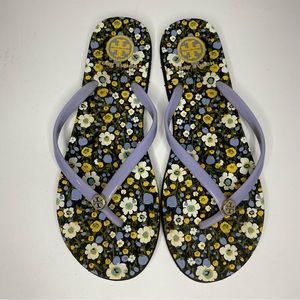 Tory Burch Floral Printed Flip Flops